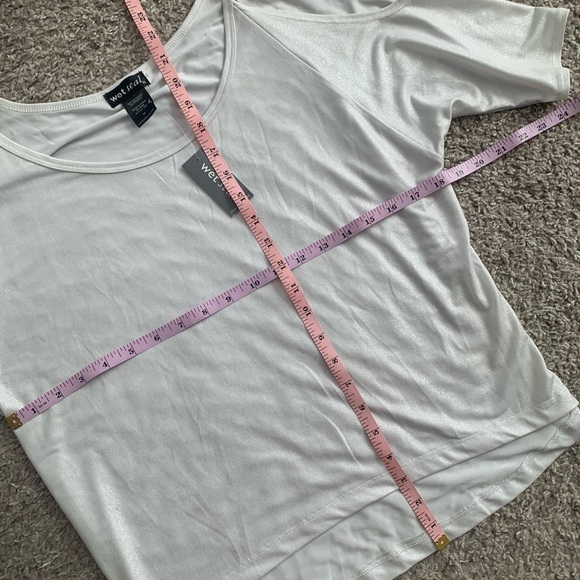 Wet Seal Medium White Cold Shoulder Top - Picture 5 of 6